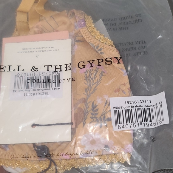 New spell designs wild bloom bralette bra XS gold - Picture 8 of 16